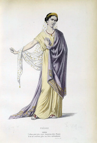 Costume for the character of Phedre in the piece of the same name by Jean Racine