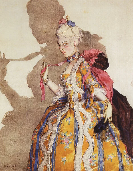 Costume pour marquise, interpretee par Tamara Karsavina (1885-1978