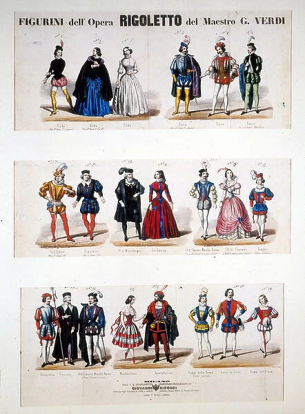 Costumes 'Rigoletto'by Giuseppe Verdi
