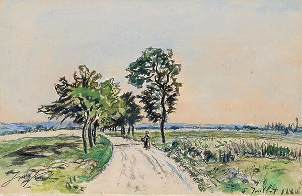 The Cote St. Andre to Grand Lemps Road, 1880 (w  /  c on paper)