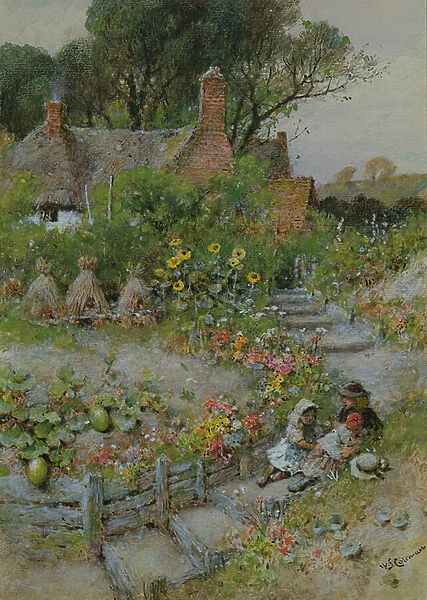 Cottage Garden in Summer (watercolour)