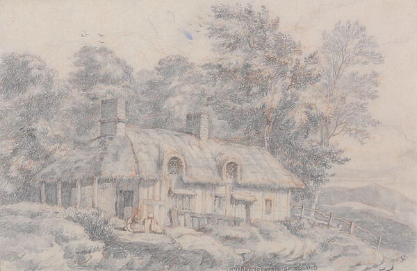 Cottage in Herefordshire, c. 1820 (graphite on paper)