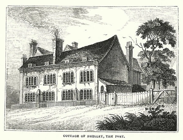 Cottage of Shelley, the Poet (engraving)