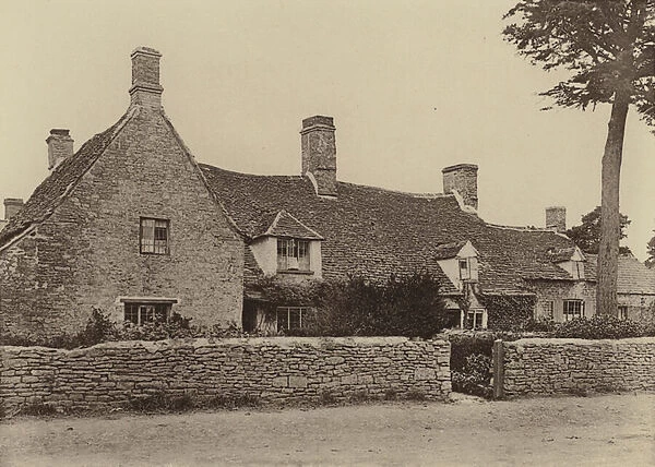 Cottages at Finstock, Oxon (b  /  w photo)