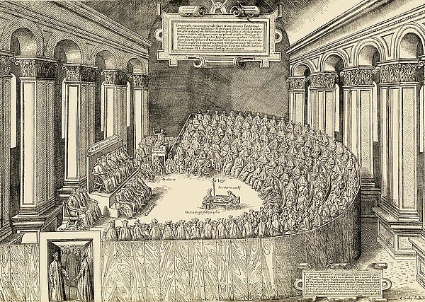 The Council of Trent (1545-63) (engraving)