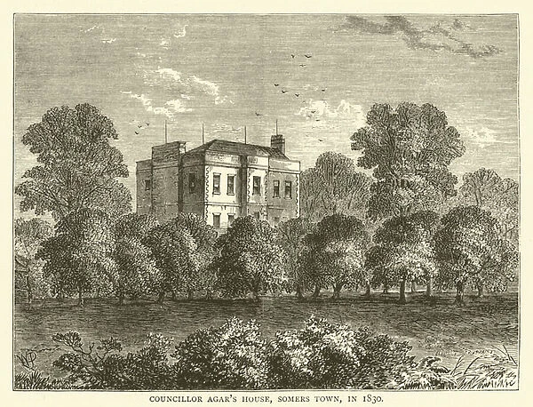 Councillor Agars House, Somers Town, in 1830 (engraving)