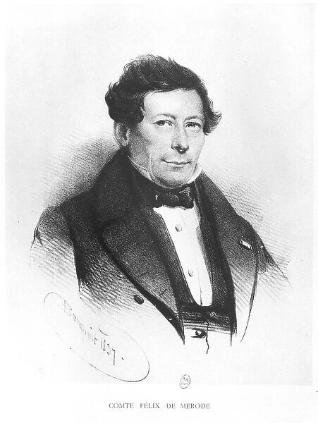 Count Felix de Merode (1791-1857) 1837 (litho) (b  /  w photo)