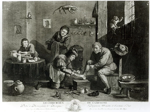 The Country Surgeon, engraved by Thomas Major (1714-99) 1747 (engraving) (b  /  w photo)