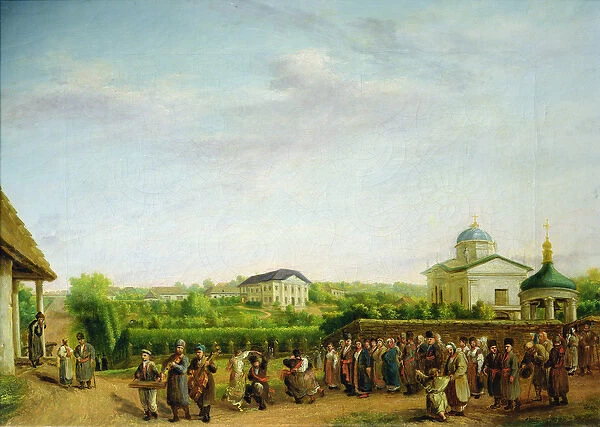 A country wedding (oil on canvas)
