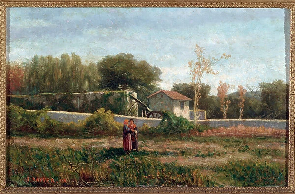 Countryside Landscape, Italy (Countryside, italy) Painting by Ernesto Rayper (1840-1873