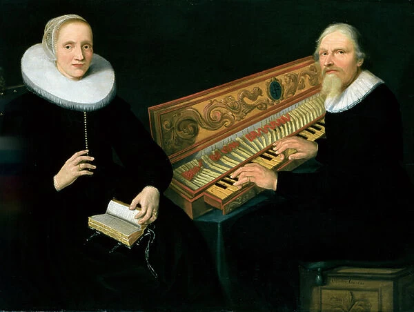 Couple at the Clavichord, 1648 (panel)