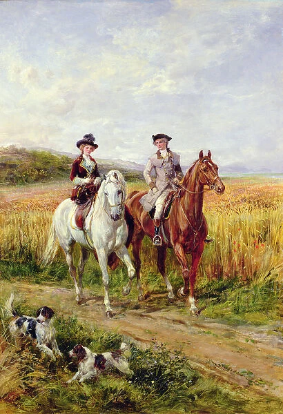 Couple Riding with Their Dogs