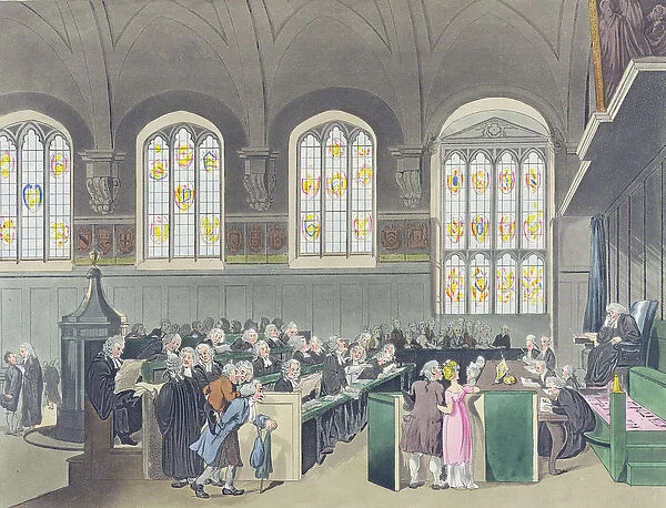 Court of Chancery, Lincolns Inn Hall, engraved by Constantine Stadler (fl. 1780-1812)