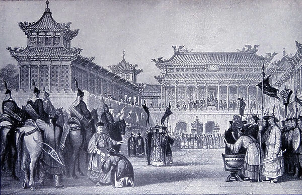 Court of the Tang emperor in Beijing; China 1660