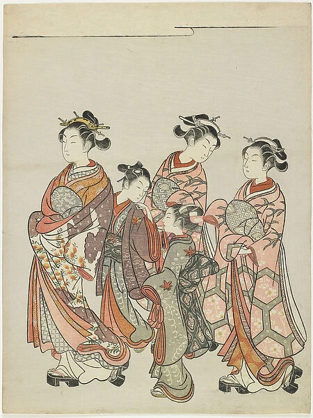 Courtesan with Attendants on Parade, after 1766
