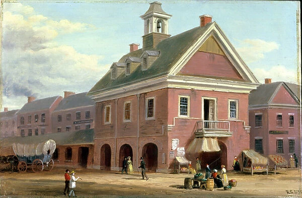 Courthouse, Philadelphia (oil on canvas)