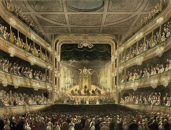 Covent Garden Theatre, 1808, from Ackermanns Microcosm of London