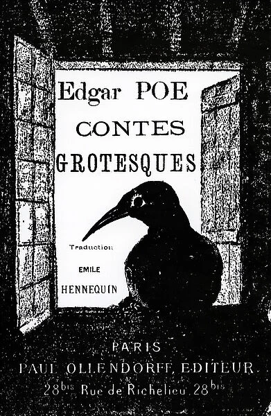 Cover to Contes Grotesques by Edgar Allan Poe, published in 1882 (litho)