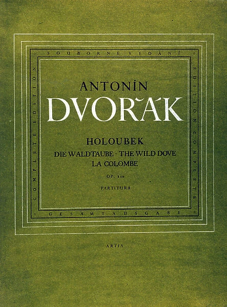 Front Cover of Holoubek or The Wild Dove, by Antonin Dvorak