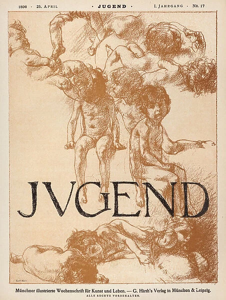 Cover illustration for Jugend magazine, 1896 (litho)