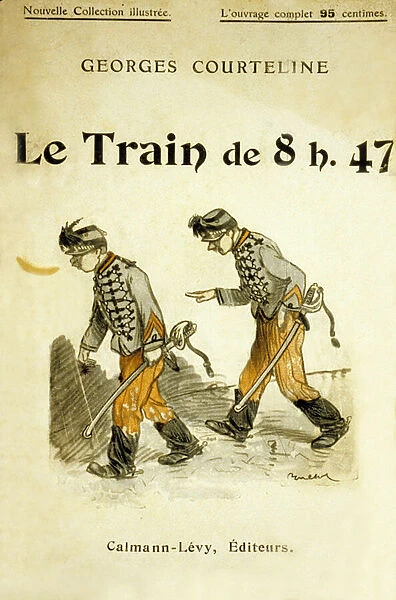 Cover of 'Le train de 8h47'by Georges Courteline, c. 1908 (colour litho)