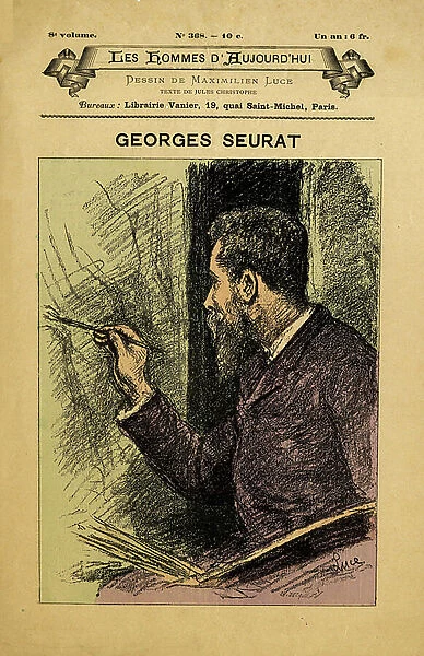 Cover of Les Hommes d'aujourd'hui, number 368,, illustration by Maximilian Luce (1858-1941): Seurat Georges (1859-1891)