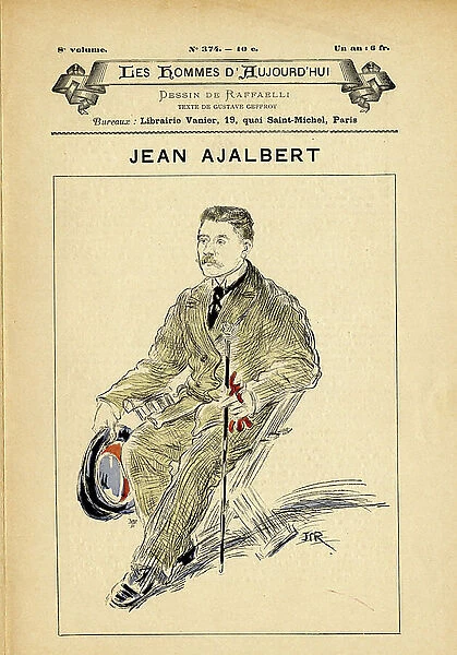 Cover of Les Hommes d'aujourd'hui, number 374: Ajalbert Jean (engraving)