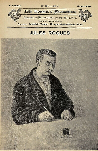 Cover of Les Hommes d'aujourd'hui, number 411, , illustration by Heidbrinck (1852-1914): Press, Le Courrier Francais, Roques Jules (19th-20th century)