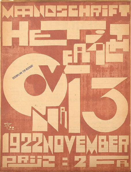 Cover for the November 1922 issue of the magazine Het Overzicht