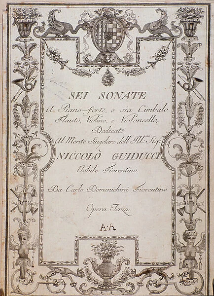 Cover of Six Sonatas, Op. 3 by Carlo Domenighini