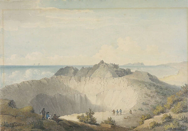 Crater of the Summit of Mount Worroray, Owhyhee, 1798 (watercolour)
