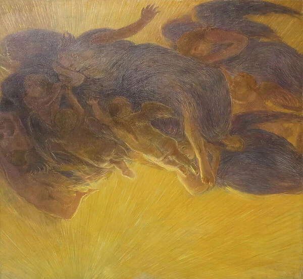 The creation of light, c. 1913, Gaetano Previati (oil on canvas)