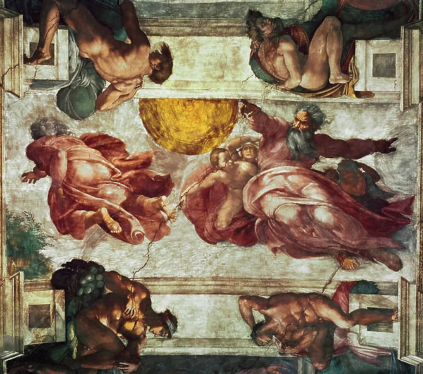 The Creation of the Sun, the Moon and the Plants, 1508-12 (fresco)