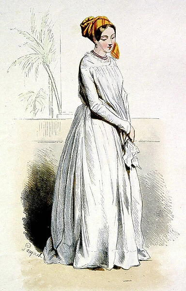 Creole woman of Cayenne, c.1850 (engraving)