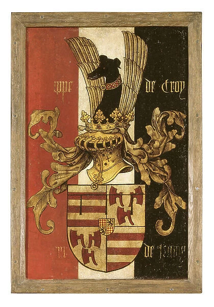 Crest of the de Croy family (oil on panel) (pair to 471140)