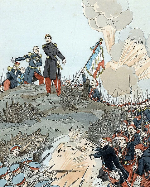 Crimean War (1855): Mac Mahon 'I'm here I'm staying', 1896 (illustration)