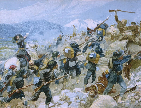 Crimean war and the battle of Chernaya, 16th August 1855
