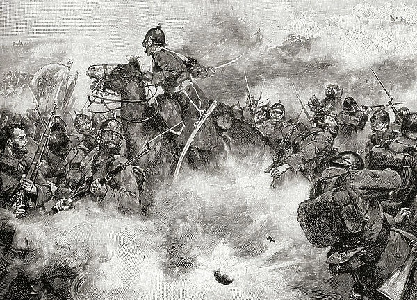 Crimean War. The repulse of a Russian attack during the Siege of Kars, 1855