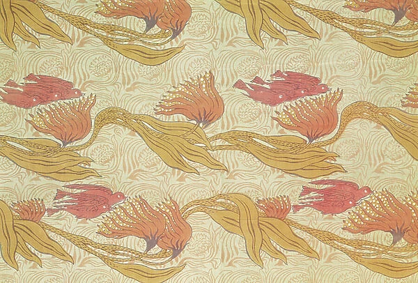 Cromer Bird cotton, probably printed by Simpson and Godlee, c.1884