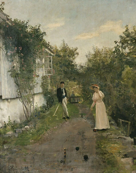 Croquet, 1895 (oil on canvas)