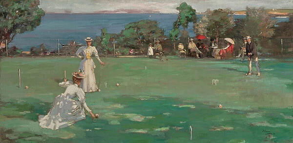 The Croquet Party, 1890-93 (oil on canvas)