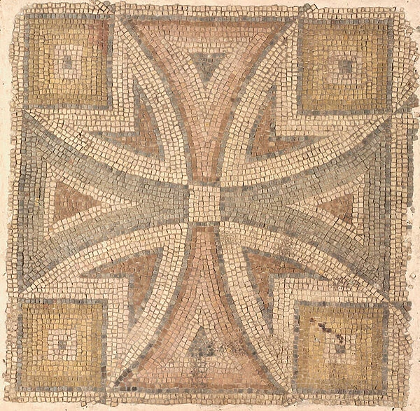 Cross, 4th-5th century (marble tesserae)