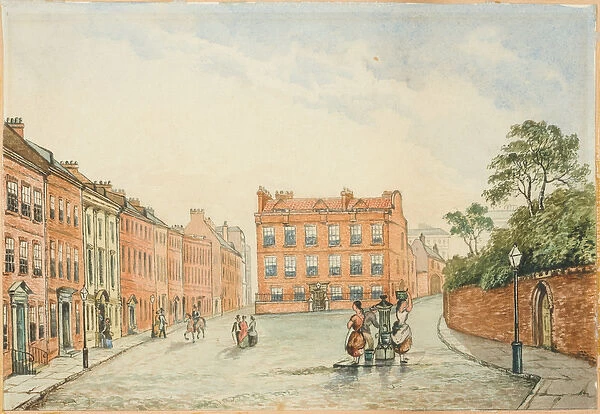 Cross House with the Vicars Pump, Newcastle (bodycolour, pencil & w  /  c on board)