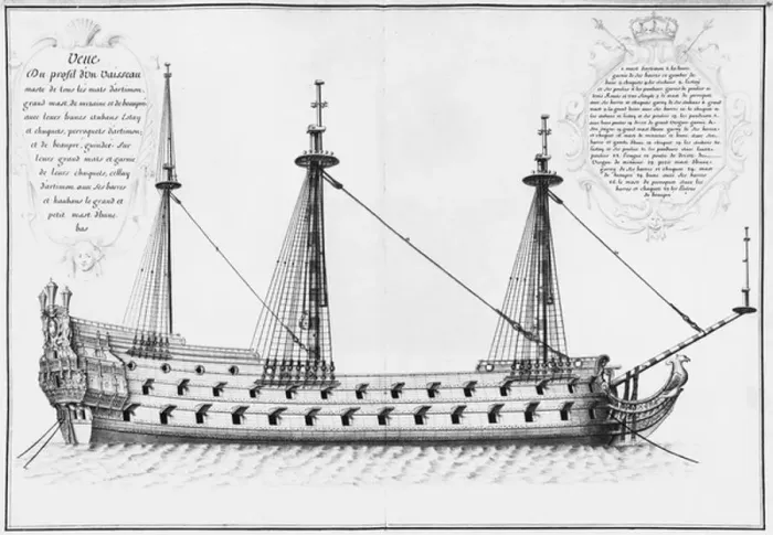 Framed Print : Cross-section of the fully completed inside of a vessel