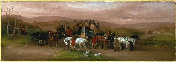 At the Crossroads, 1884 (oil on panel)