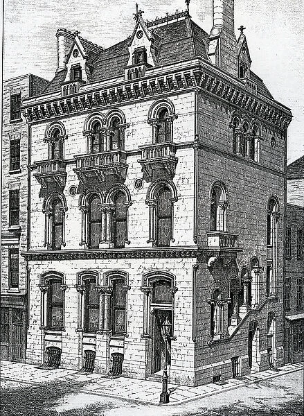 Crown Life Office, Dublin, published in The Architect ix, 1873 (engraving)