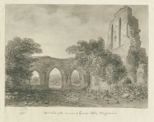 Croxden Abbey: sepia drawing, 1839 (drawing)