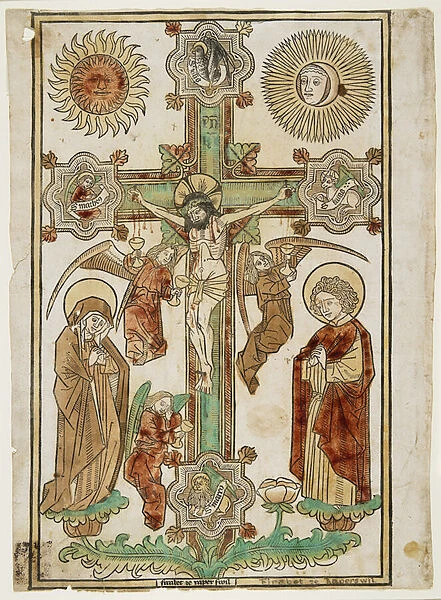 Crucifix with Three Angels and the Symbols of the Evangelists, c