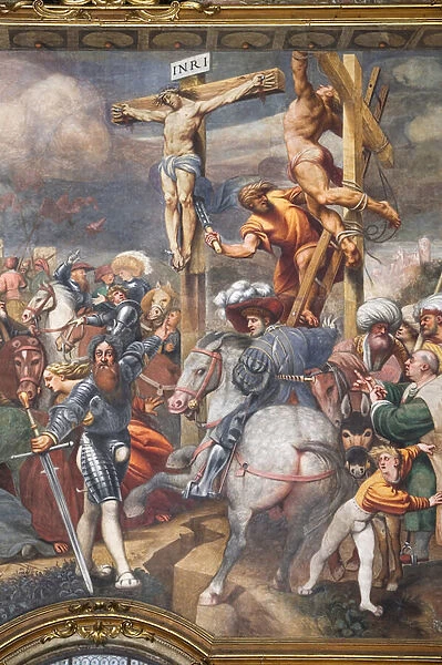 Crucifixion, detail of 2562703 and 2562705, 1521 (fresco)