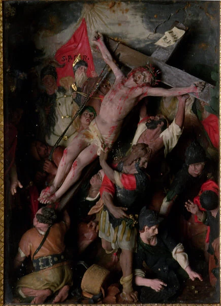 The Crucifixion (a Sicilian Risorgimento painting) (oil on panel)